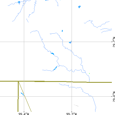 Zip code 78883 close-up map