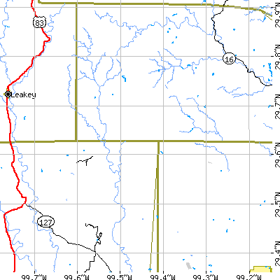 Zip code 78884 close-up map