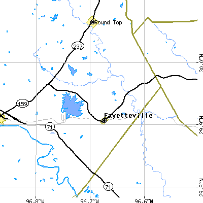 Zip code 78940 close-up map