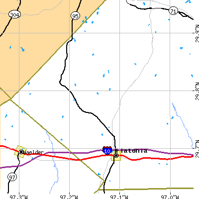 Zip code 78941 close-up map