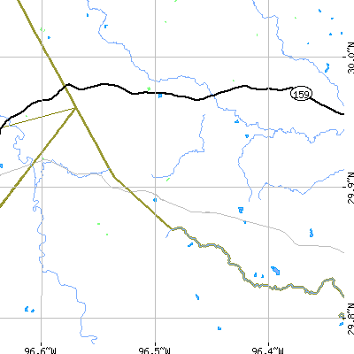 Zip code 78950 close-up map