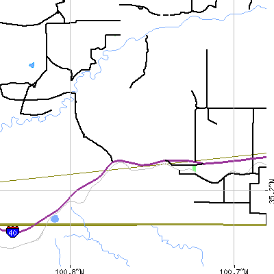 Zip code 79002 close-up map