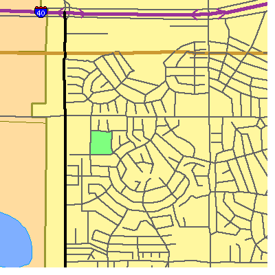 Zip code 79121 close-up map