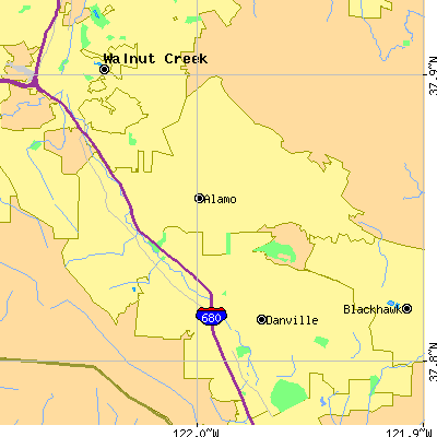 Zip code 94507 close-up map