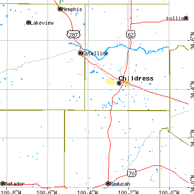 Zip code 79201 close-up map