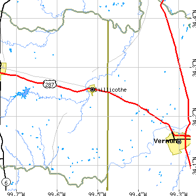 Zip code 79225 close-up map