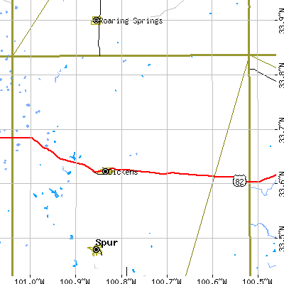 Zip code 79229 close-up map