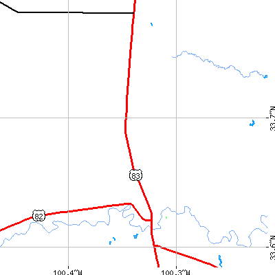 Zip code 79236 close-up map