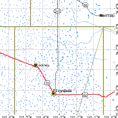Zip code 79241 close-up map