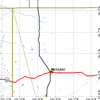 Zip code 79244 close-up map
