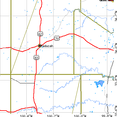 Zip code 79248 close-up map