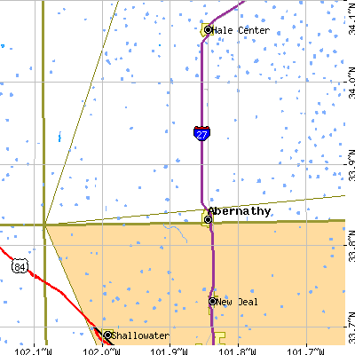Zip code 79311 close-up map