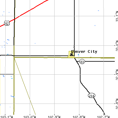 Zip code 79323 close-up map