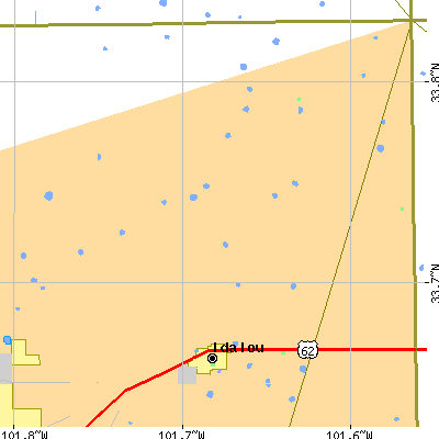 Zip code 79329 close-up map