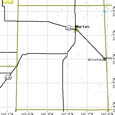 Zip code 79346 close-up map