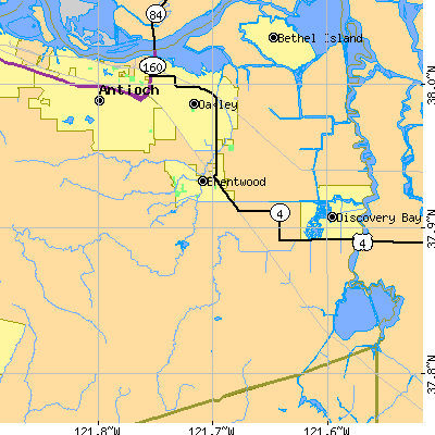 Zip code 94513 close-up map