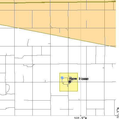 Zip code 79383 close-up map