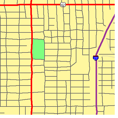 Zip code 79405 close-up map