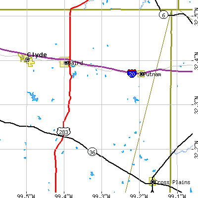 Zip code 79504 close-up map
