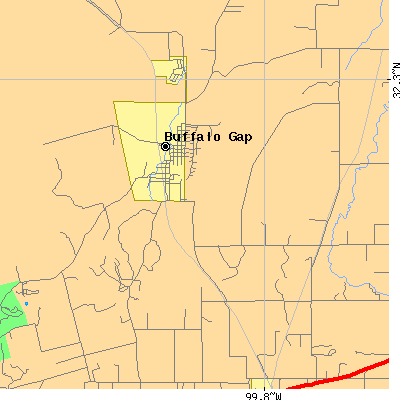 Zip code 79508 close-up map