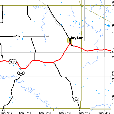 Zip code 79528 close-up map