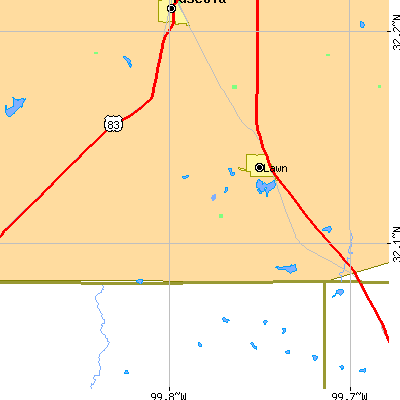 Zip code 79530 close-up map