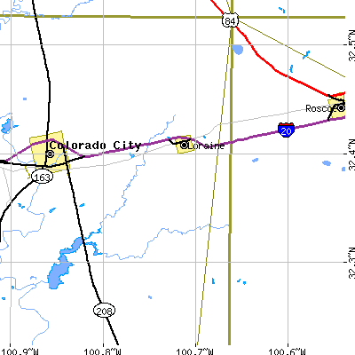 Zip code 79532 close-up map