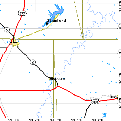 Zip code 79533 close-up map