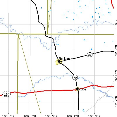 Zip code 79546 close-up map