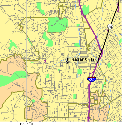 Zip code 94523 close-up map