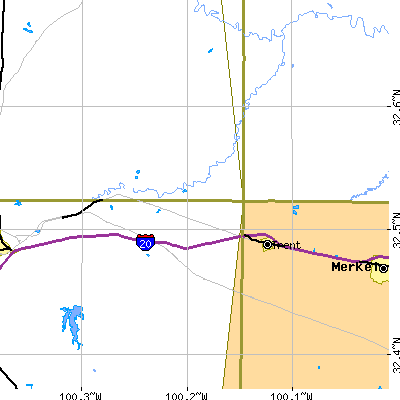 Zip code 79561 close-up map