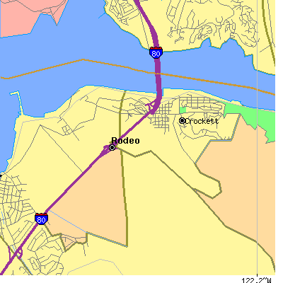 Zip code 94525 close-up map