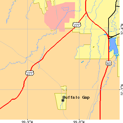 Zip code 79606 close-up map