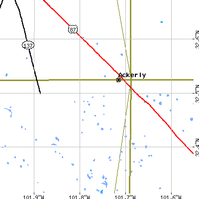Zip code 79713 close-up map