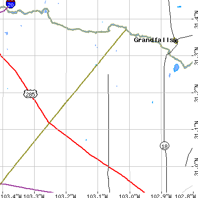 Zip code 79730 close-up map