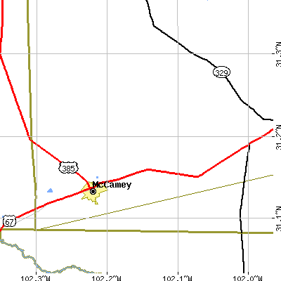 Zip code 79752 close-up map
