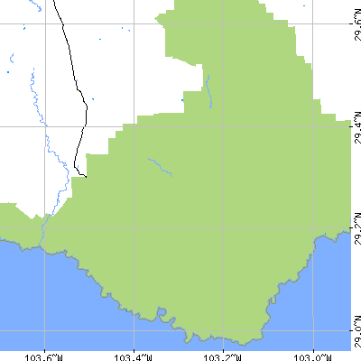 Zip code 79834 close-up map