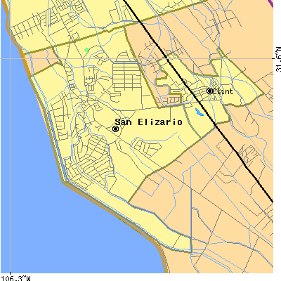 Zip code 79849 close-up map