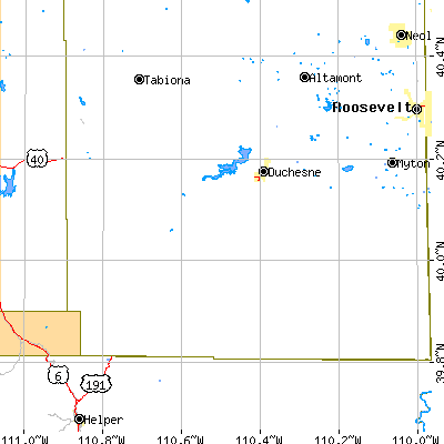 Zip code 84021 close-up map