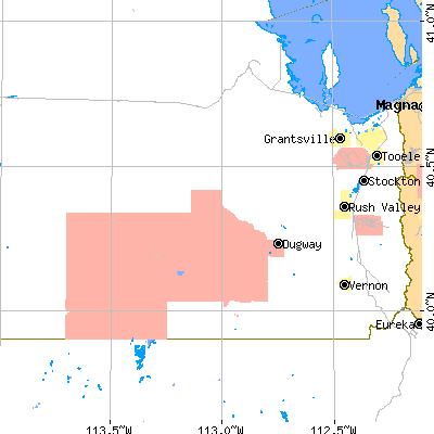 Zip code 84022 close-up map
