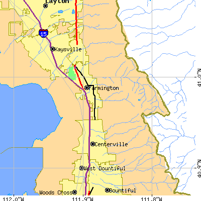 Zip code 84025 close-up map