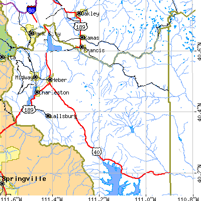 Zip code 84032 close-up map