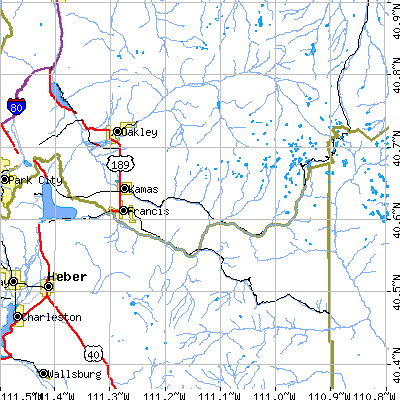 Zip code 84036 close-up map