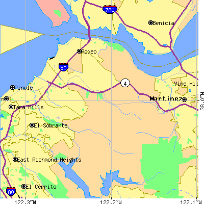 Zip code 94547 close-up map