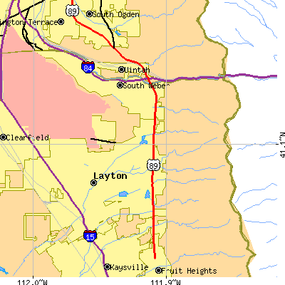 Zip code 84040 close-up map