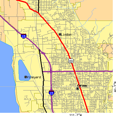 Zip code 84042 close-up map