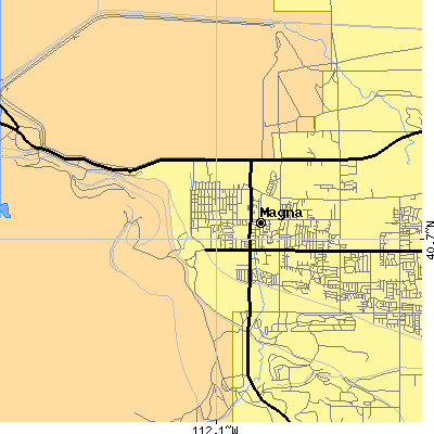 Zip code 84044 close-up map