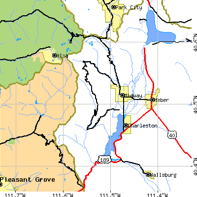 Zip code 84049 close-up map