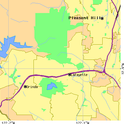Zip code 94549 close-up map