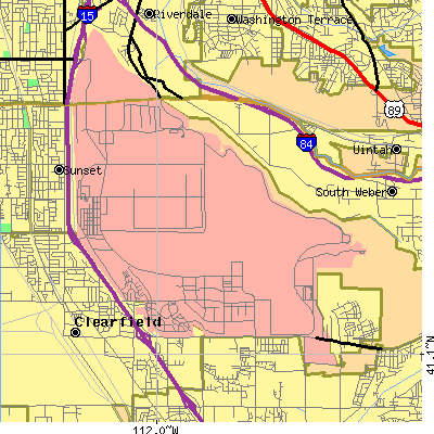 Zip code 84056 close-up map